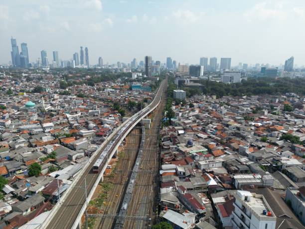 istock a broad view of transportation and urban spatial planning and community activities in crowded Jakarta, Indonesia 1493375232