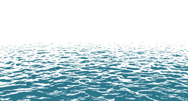Ocean ripples background One-color vector background with the texture of rippled ocean surface. water ripple stock illustrations