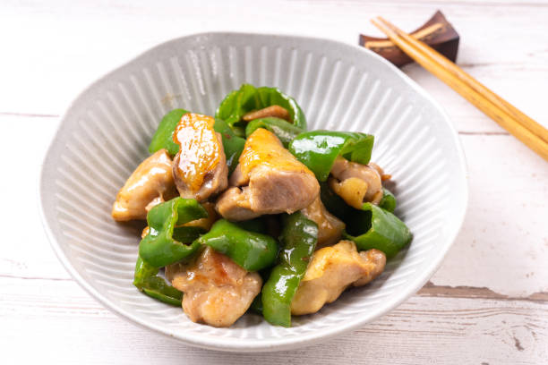 istock Stir-fried Chicken and Peppers with Oyster Sauce Mayonnaise 1493391452