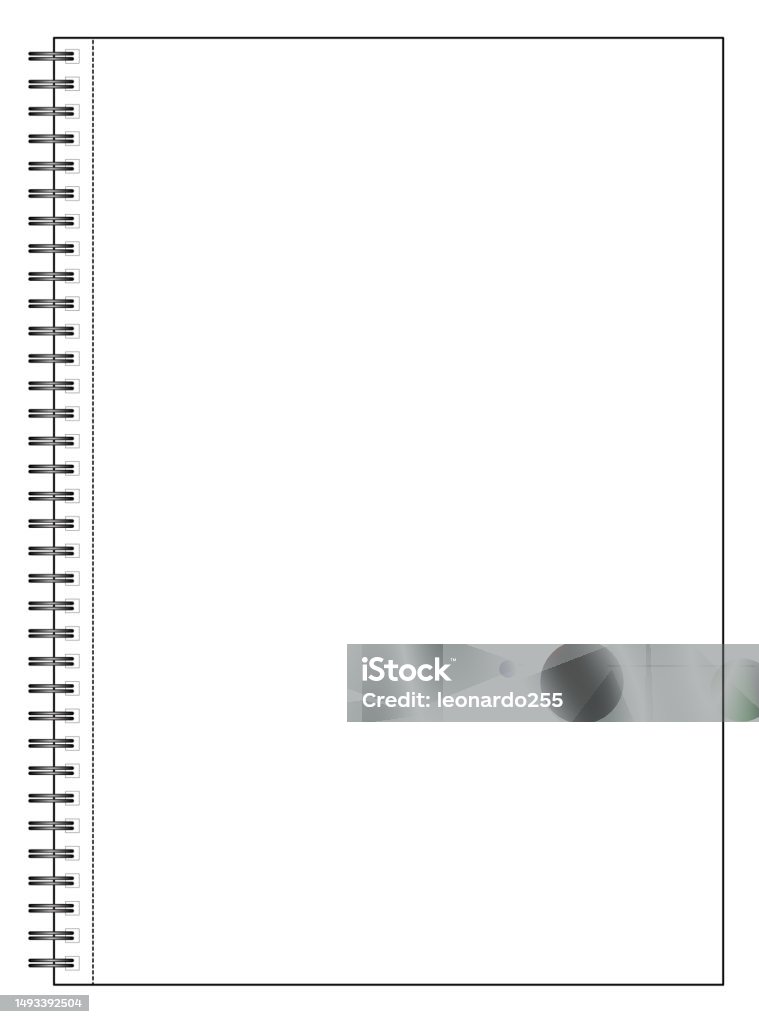 Teared Notebook Layout Blank Notebook With A Tearout Sheet Isolatet On White Vector Stock ...