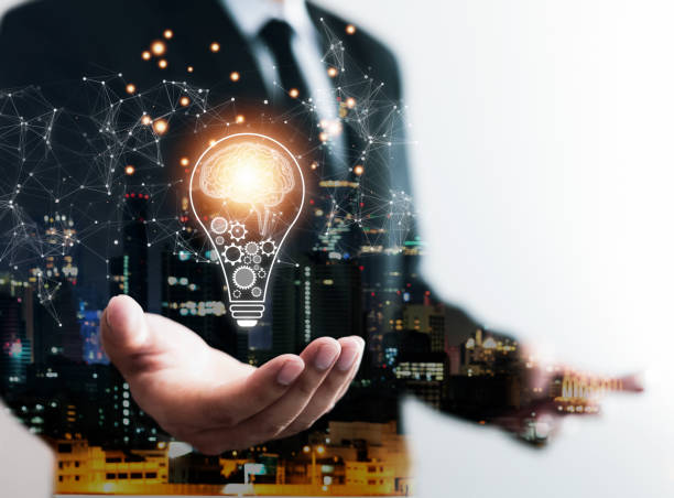 istock innovation concept creativity Wisdom, businessman and light bulb icon 1493394716