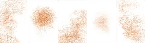 Vector illustration of Set Of Abstract Sand Explosion