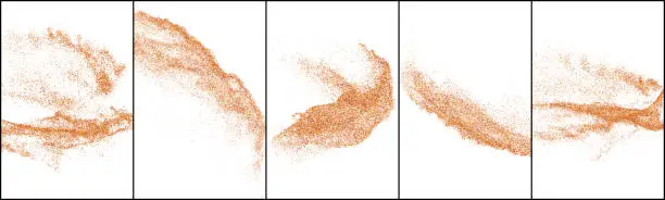 Vector illustration of Set Of Abstract Sand Explosion