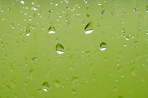 Close up water drop on window background