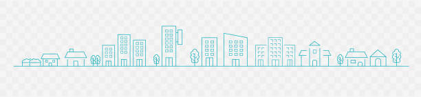 Real estate houses building Vector illustration. Real estate houses building Vector illustration. 街 stock illustrations