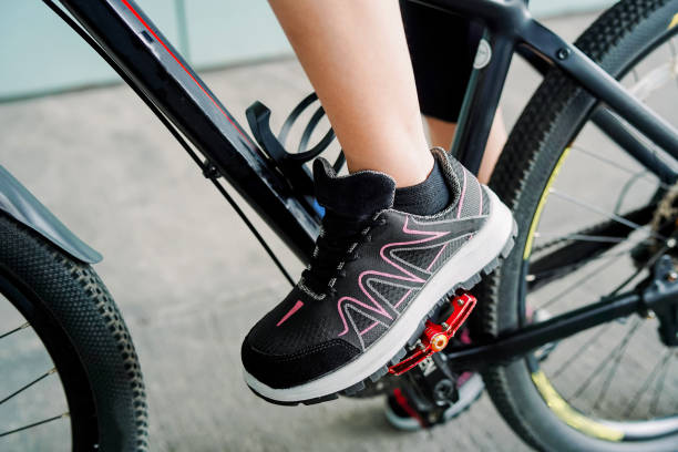 istock Photo of a girl doing bicycle exercise 1493405264