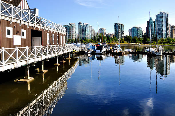 istock marina and reflections of Vancouver skyline 149340788