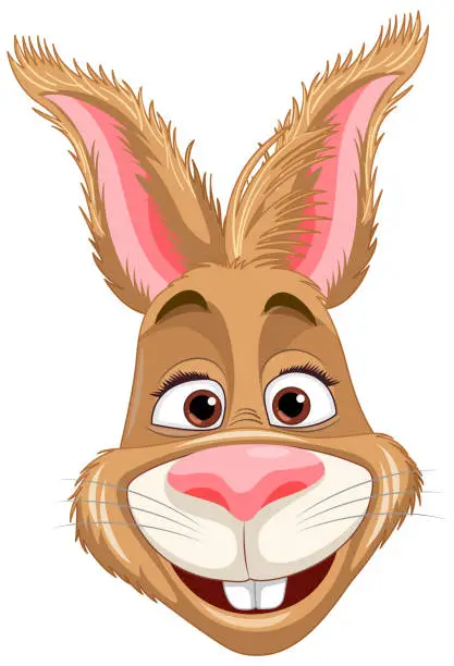 Vector illustration of Cute rabbit cartoon character