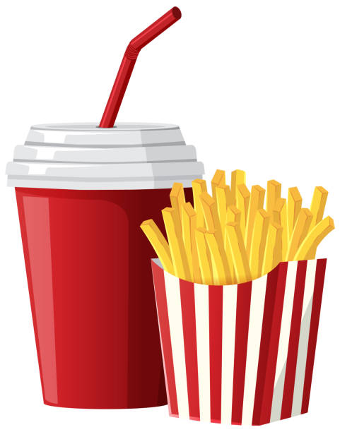 istock Set of fast food cartoon 1493414287