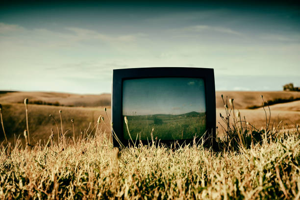 istock Old Television Abandoned in a Field. 1493416369
