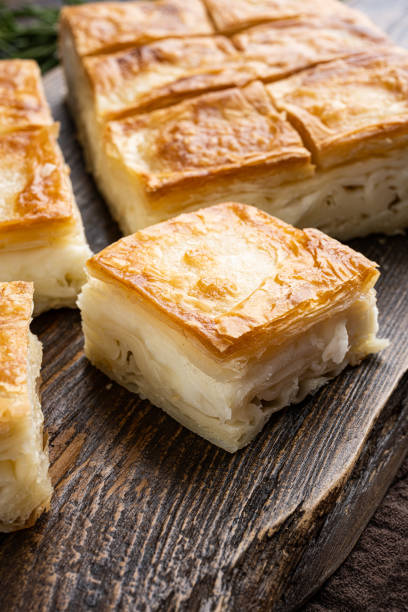 istock Pastries Kol Boregi, Sigara Boregi, on old dark  wooden table background 1493419013