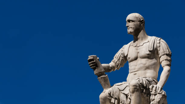 istock Giovanni delle Bande Nere monument in Florence (with blue sky and copy space) 1493419510