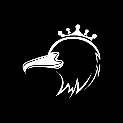 Creative logo design with a simple and elegant eagle concept