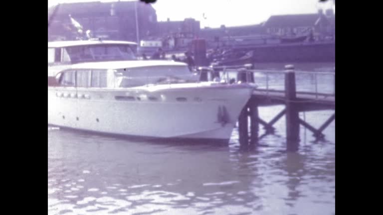 Belgium 1960, Rich men on private boat