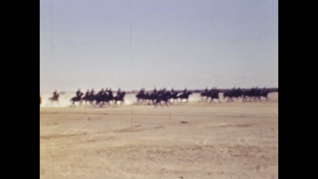United States 1947, Battalion of American soldiers on horseback in the 40s