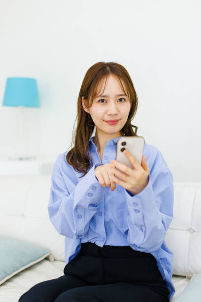 istock Japanese woman working at home 1493426029