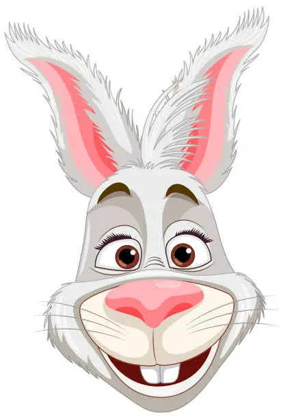 Vector illustration of Cute rabbit cartoon character