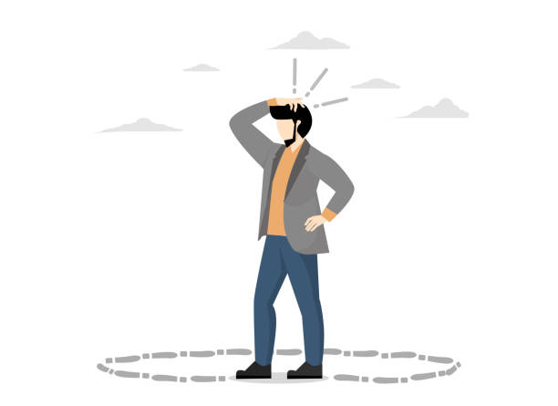 istock Dead-end careers, business as usual with no motivation or unlimited work routines, doing the same repetitive jobs, frustrated entrepreneurs spiraling in circles with no way out and no career path. 1493441628