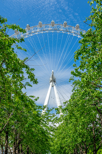 The London Eye, famous ferris wheel attraction in London, UK