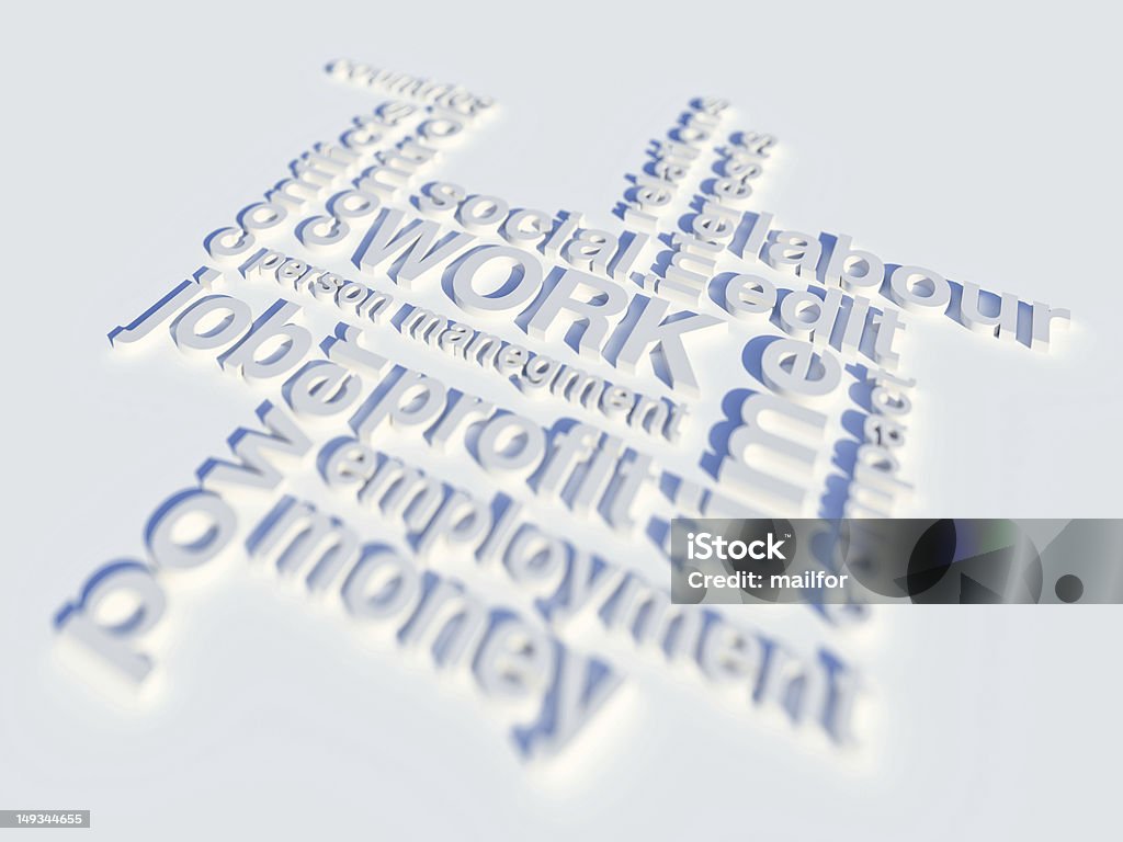 Tagcloud di lavoro - Foto stock royalty-free di Bianco