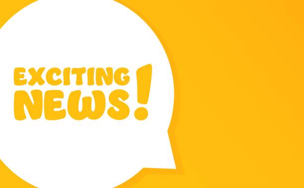 istock Exciting news. Speech bubble with Exciting news text. 2d illustration. Flat style. Vector line icon for Business and Advertising 1493454295