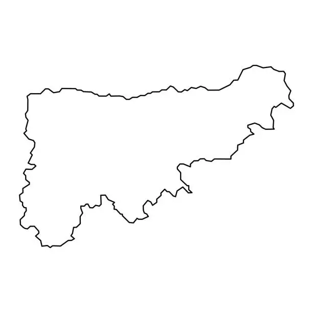 Vector illustration of Komarom Esztergom county map, administrative district of Hungary. Vector illustration.