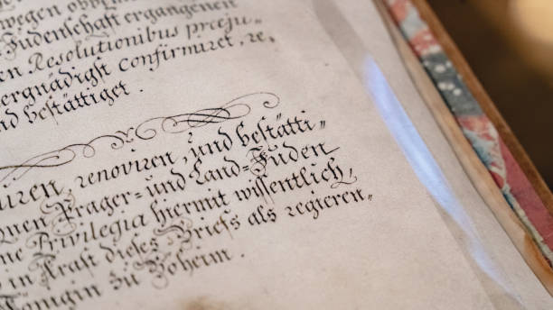 istock Ancient writing on a piece of paper 1493458678