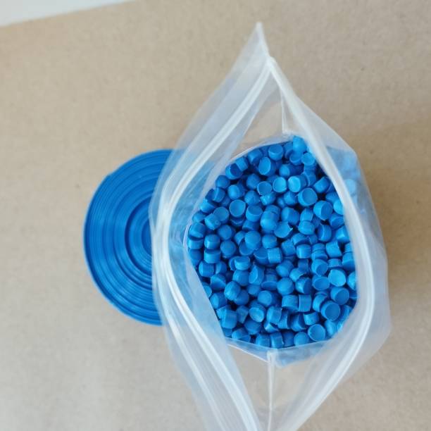 istock Coloring plastic material Master Batch, Raw material of plastic for injection industry, Pigment for mold injection industry background. Plastic pellets . Plastic granules after processing. 1493460317