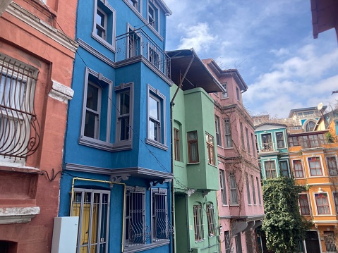 istanbul colorful Balat houses views