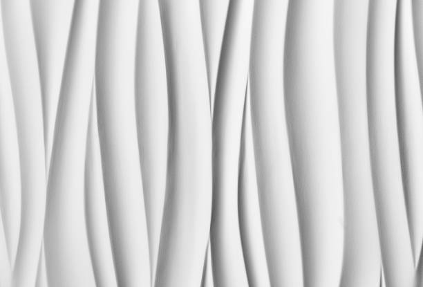 istock Decorative relief wave texture for walls. Gypsum 3D panels. 1493466423