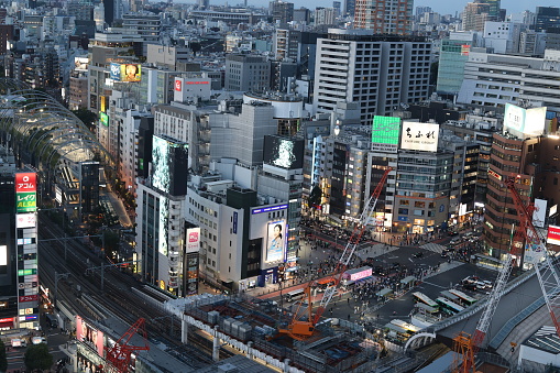 Aerial view shibuya