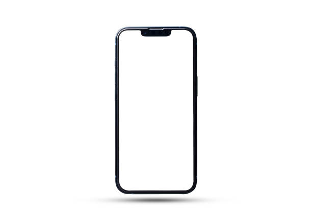 istock Smartphone mockup , Isolated of mobile phone with blank screen frame template on white background. 1493481579