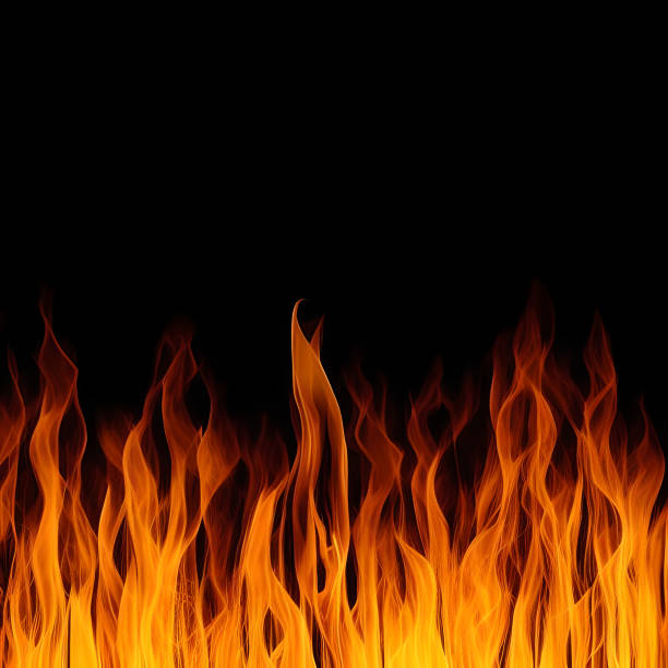 istock Flame overlay on black background easy to use 1493485684