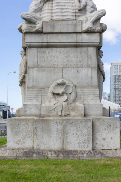 Titanic memorial monument in Liverpool, UK. To remember those who worked in the engine rooms Liverpool, united kingdom May, 16, 2023 Titanic memorial monument in Liverpool, UK. To remember those who worked in the engine rooms titanic room stock pictures, royalty-free photos & images