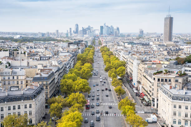 istock Panorama view from Triumphal Arch, Paris, France 1493492148