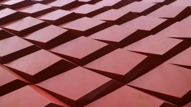istock red building exterior walls. Wall building exterior texture background. 1493495738