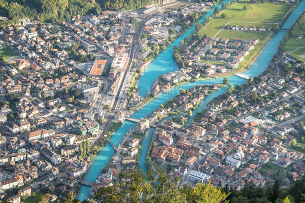 istock Aerial view from Harder Kulm, Switzerland 1493496688