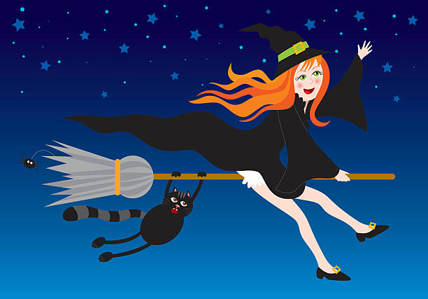 Witch vector art illustration