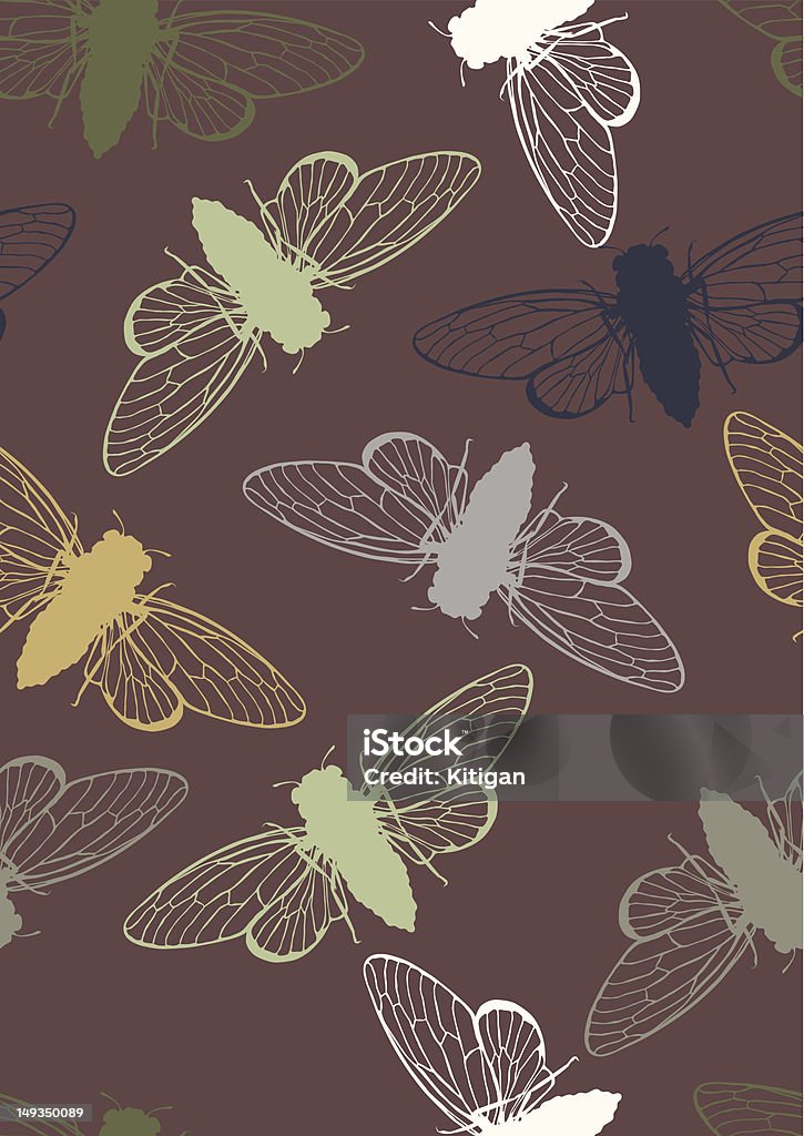 Cicada Simple Pattern Seamless Pattern With Cicadas Stock Illustration - Download Image Now ...