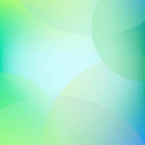 Vector illustration of Minimal gradient geometric background. Circles green yellow blue background.