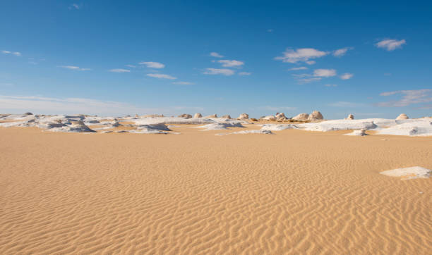 istock Barren desert landscape in hot climate with rock formation 1493520682