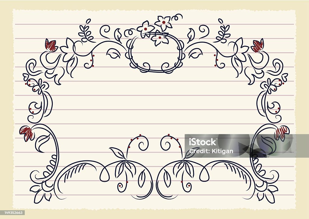 Mano disegnata cornice - arte vettoriale royalty-free di Arrangiare