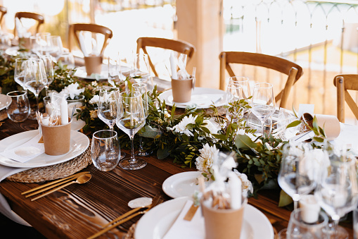 Boho wedding banquet table in Majorca