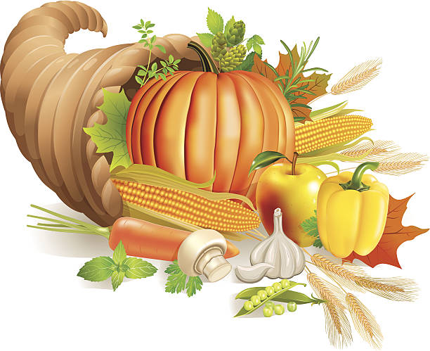 Cornucopia vector art illustration