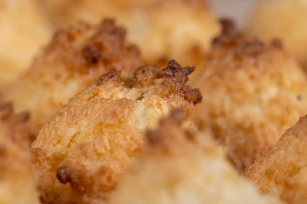 istock Small homemade coconut cookies made using coconut chips 1493537830