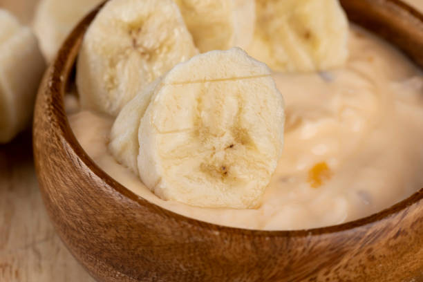 istock fresh banana-flavored yogurt with banana slices 1493539232