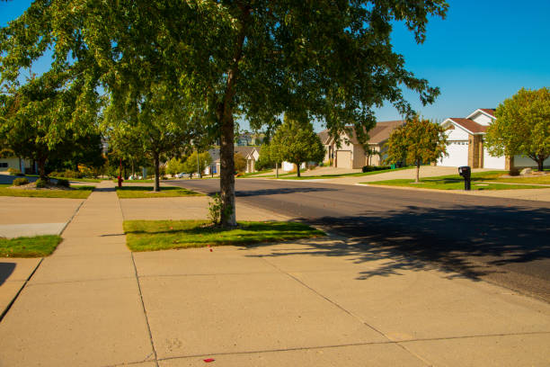 istock Quiet peaceful neighborhood in Bismarck, ND 1493544905