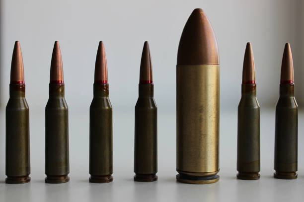 istock Row With Same Ammunition And Huge Cartridge In Line. Concept Image Symbolizing Diversity And Inclusion 1493551796