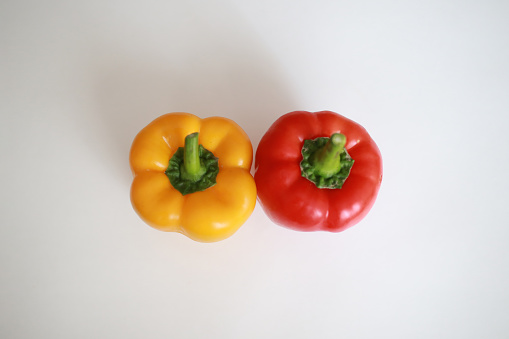 yellow red capia pepper top shot