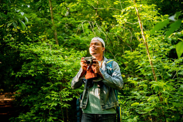 istock Man is enjoying his vacation in nature 1493557171